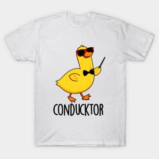 Con-duck-tor Cute Duck Pun T-Shirt